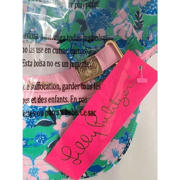 ☀?? NWT LILLY PULITZER Women’s Run Around Hat Floral Print Spearmint Golf main image 4